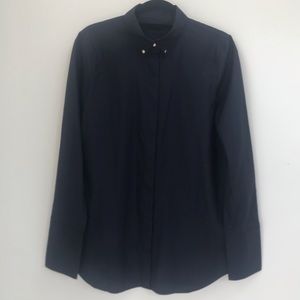 J. Crew Navy Blue Tuxedo Button Down Shirt